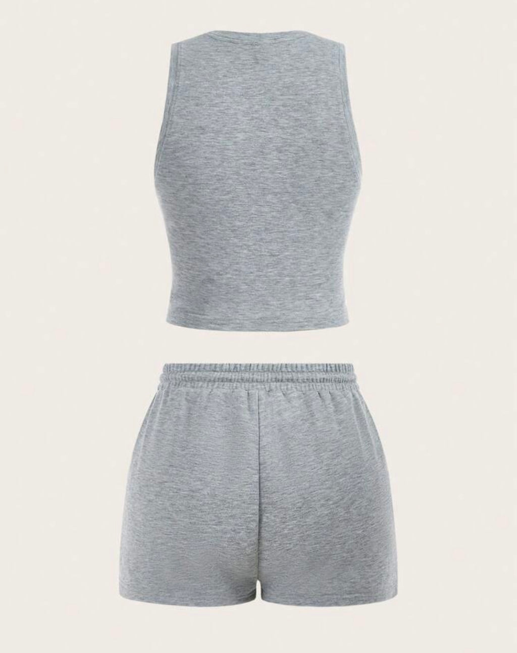 Women’s two-piece round neck tank top short sports set