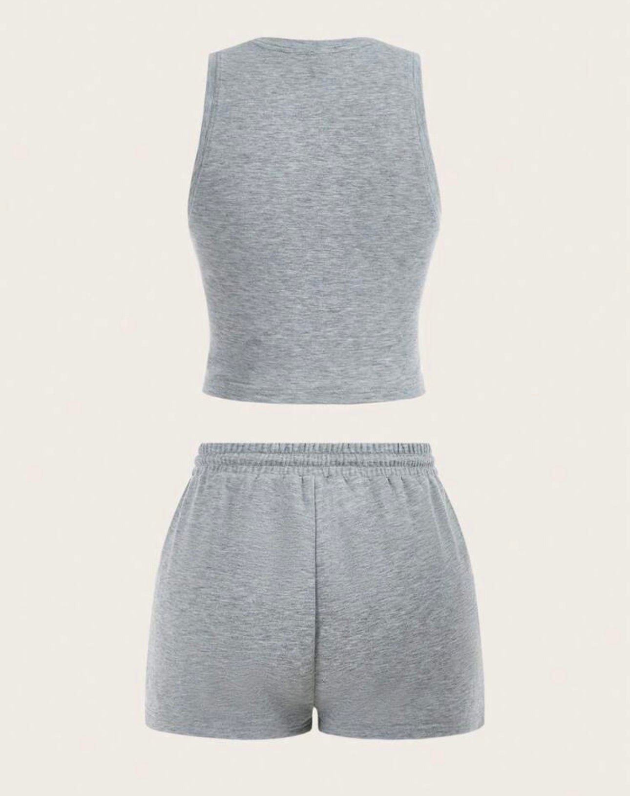 Women’s two-piece round neck tank top short sports set