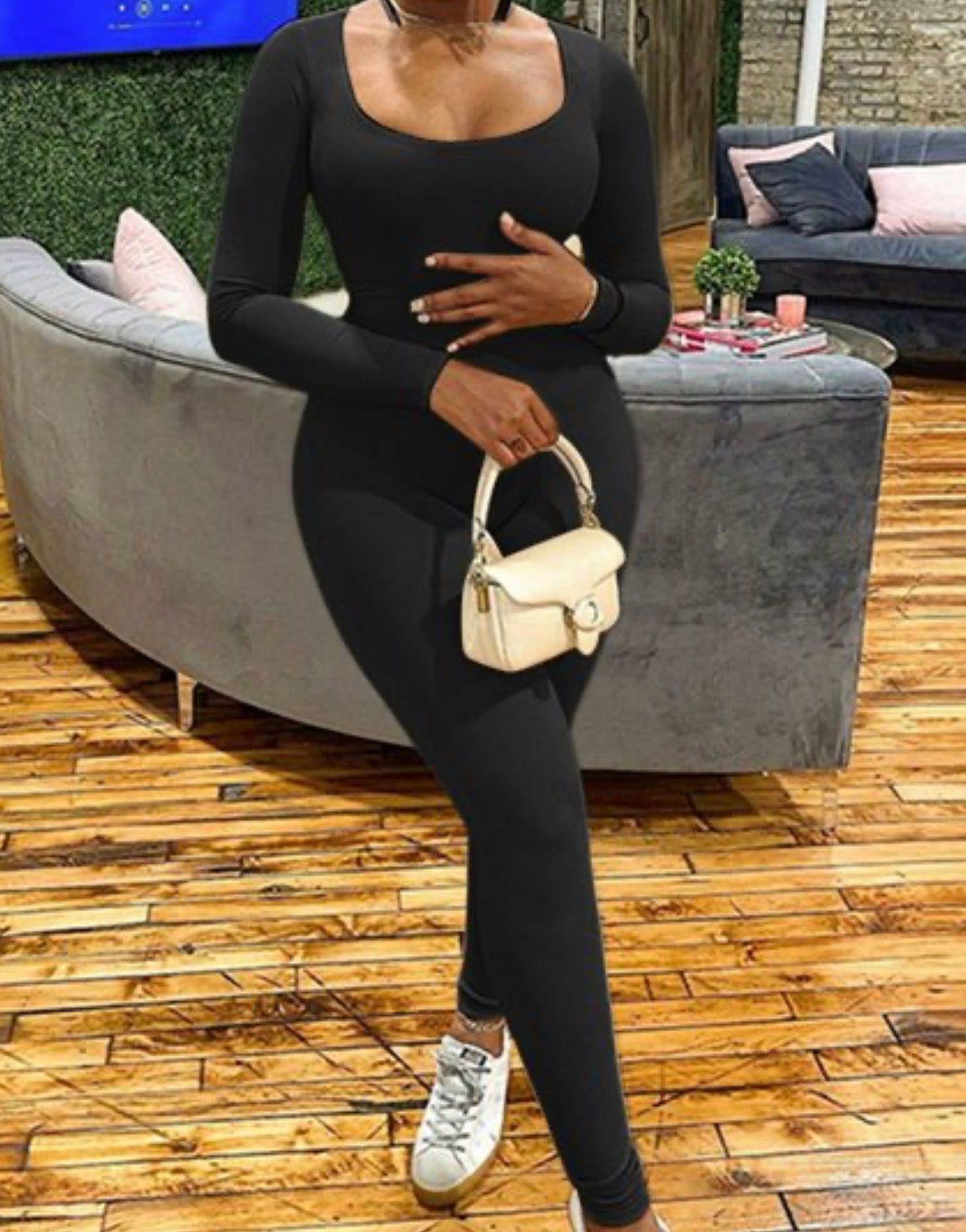 women’s fall two-piece casual solid color pants set