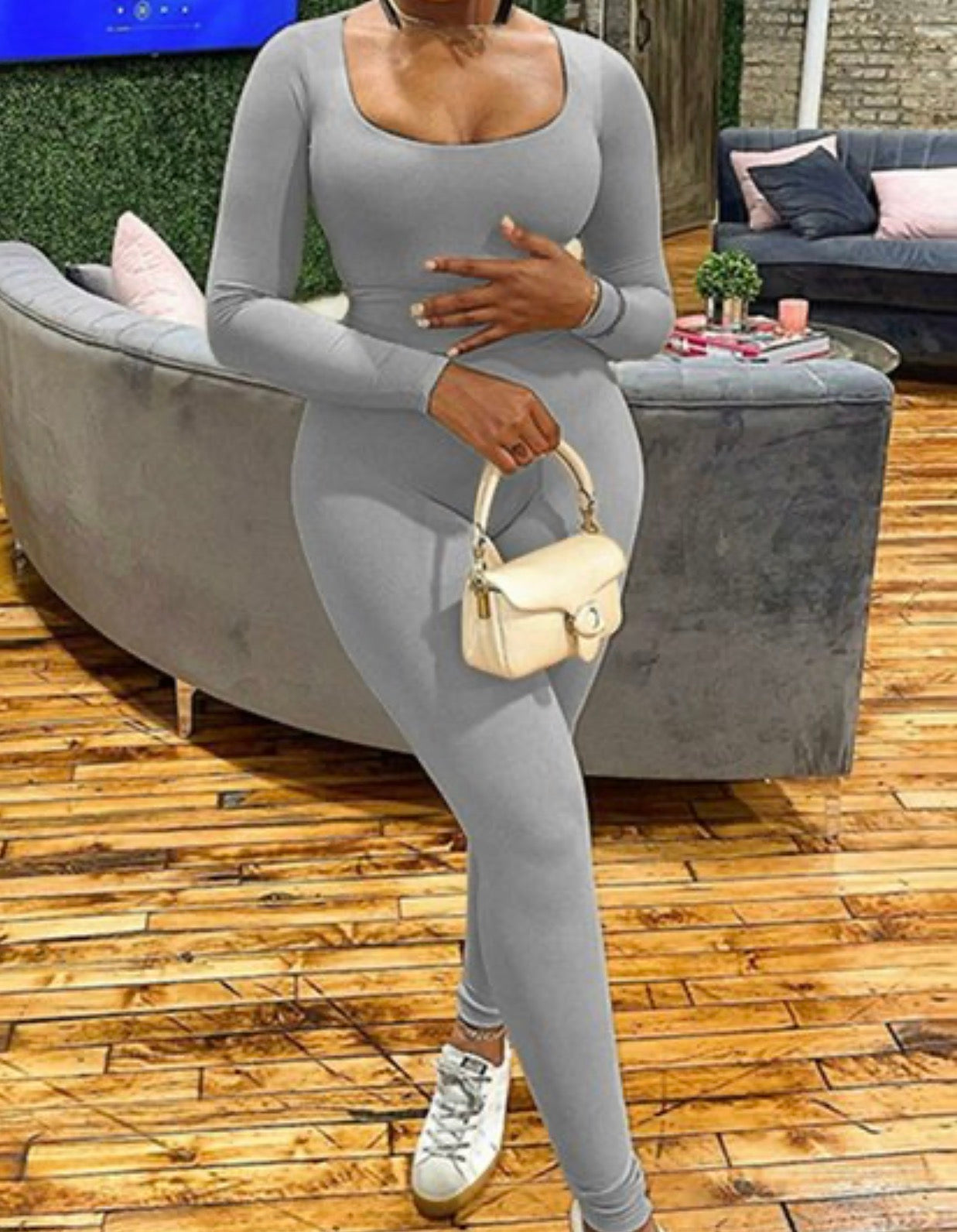 women’s fall two-piece casual solid color pants set