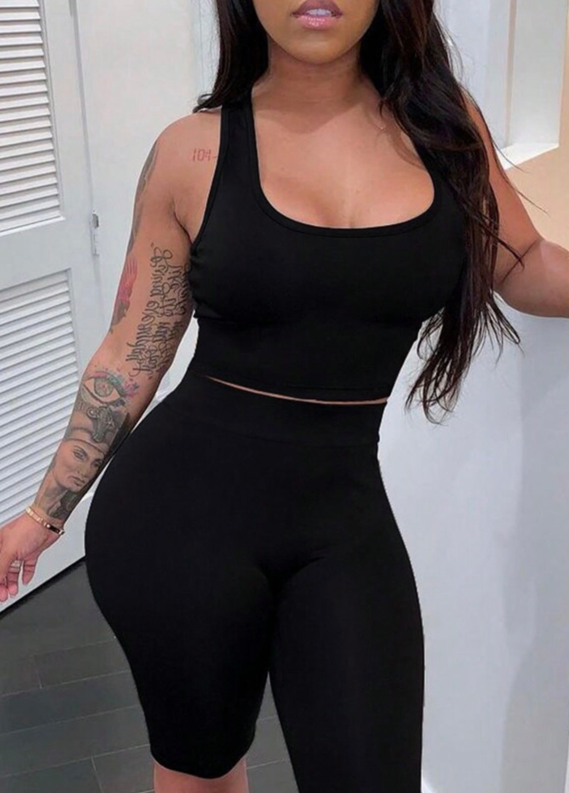 Women’s hot solid color two-piece set
