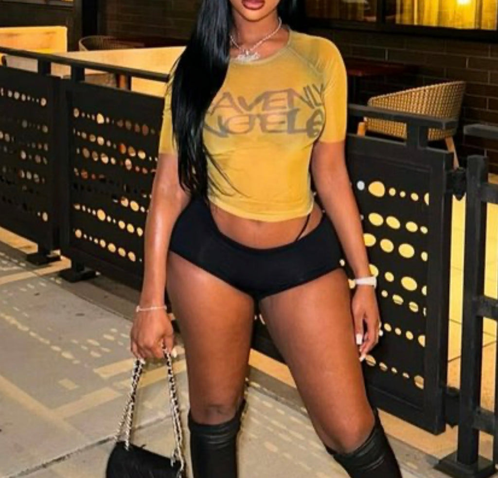 Women’s sexy letter t-shirt