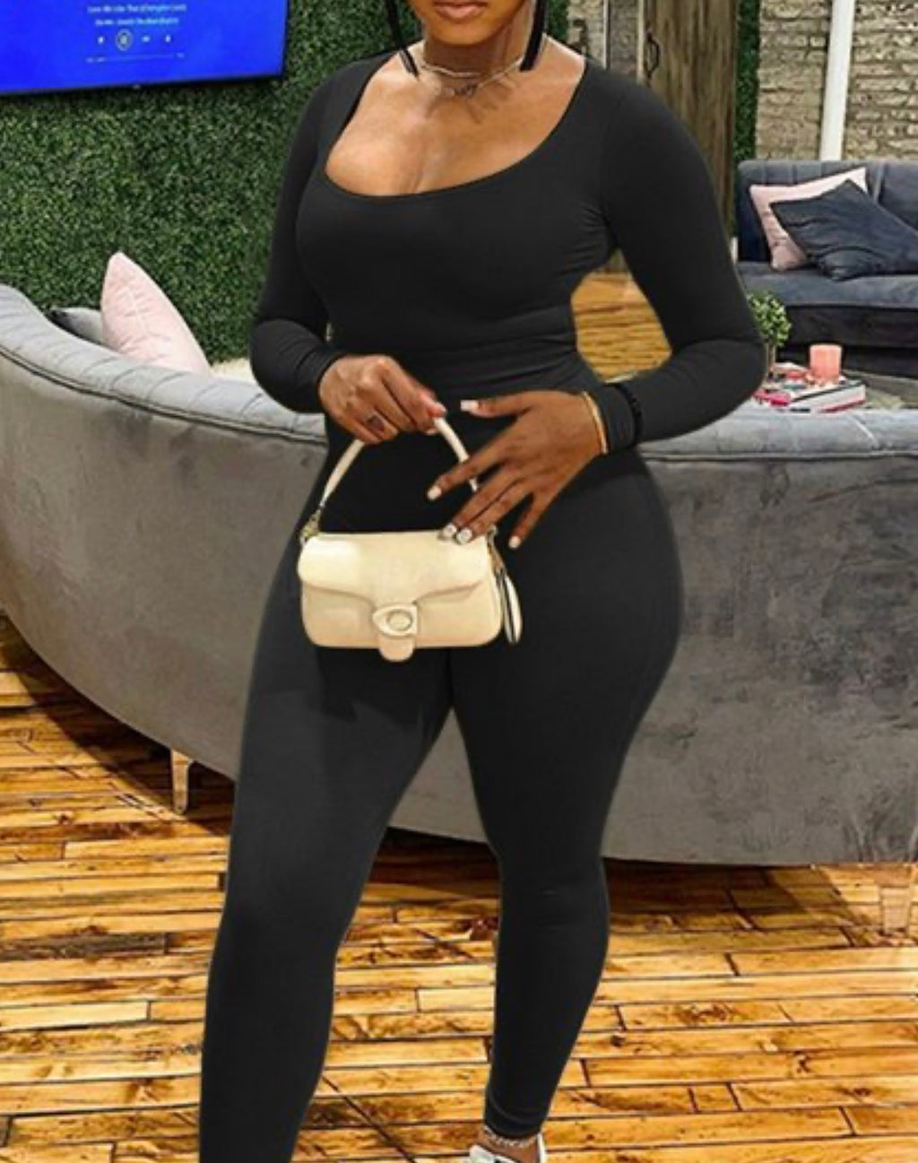 women’s fall two-piece casual solid color pants set