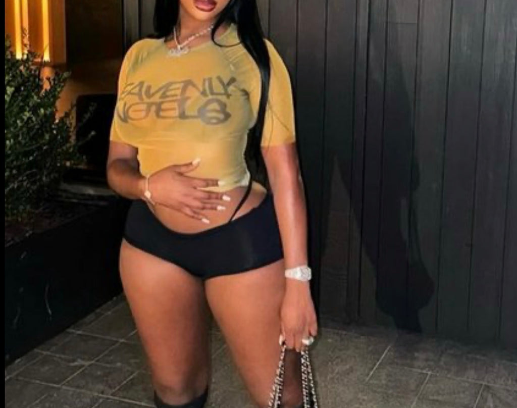 Women’s sexy letter t-shirt