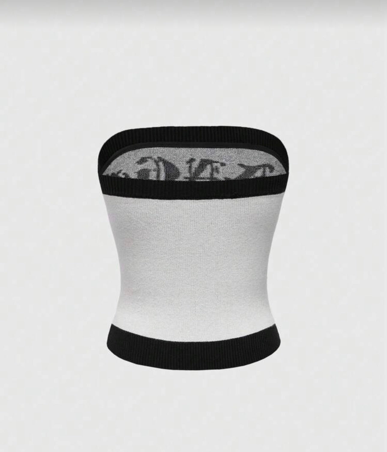 grunge punk skeleton knit tube top