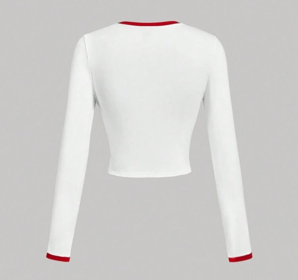 Women’s fall round neck long sleeve printed t-shirt