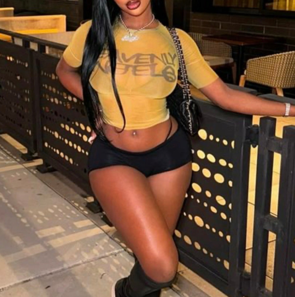 Women’s sexy letter t-shirt
