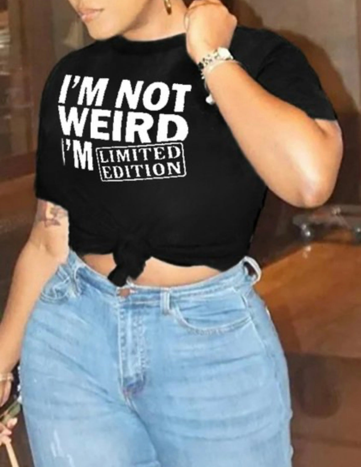 Black & White limited edition letter print T-shirt
