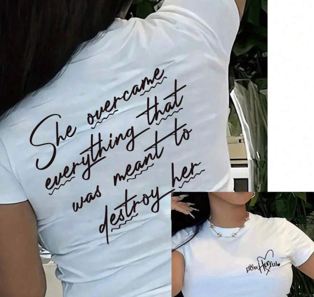 women's letter printed casual t-shirt