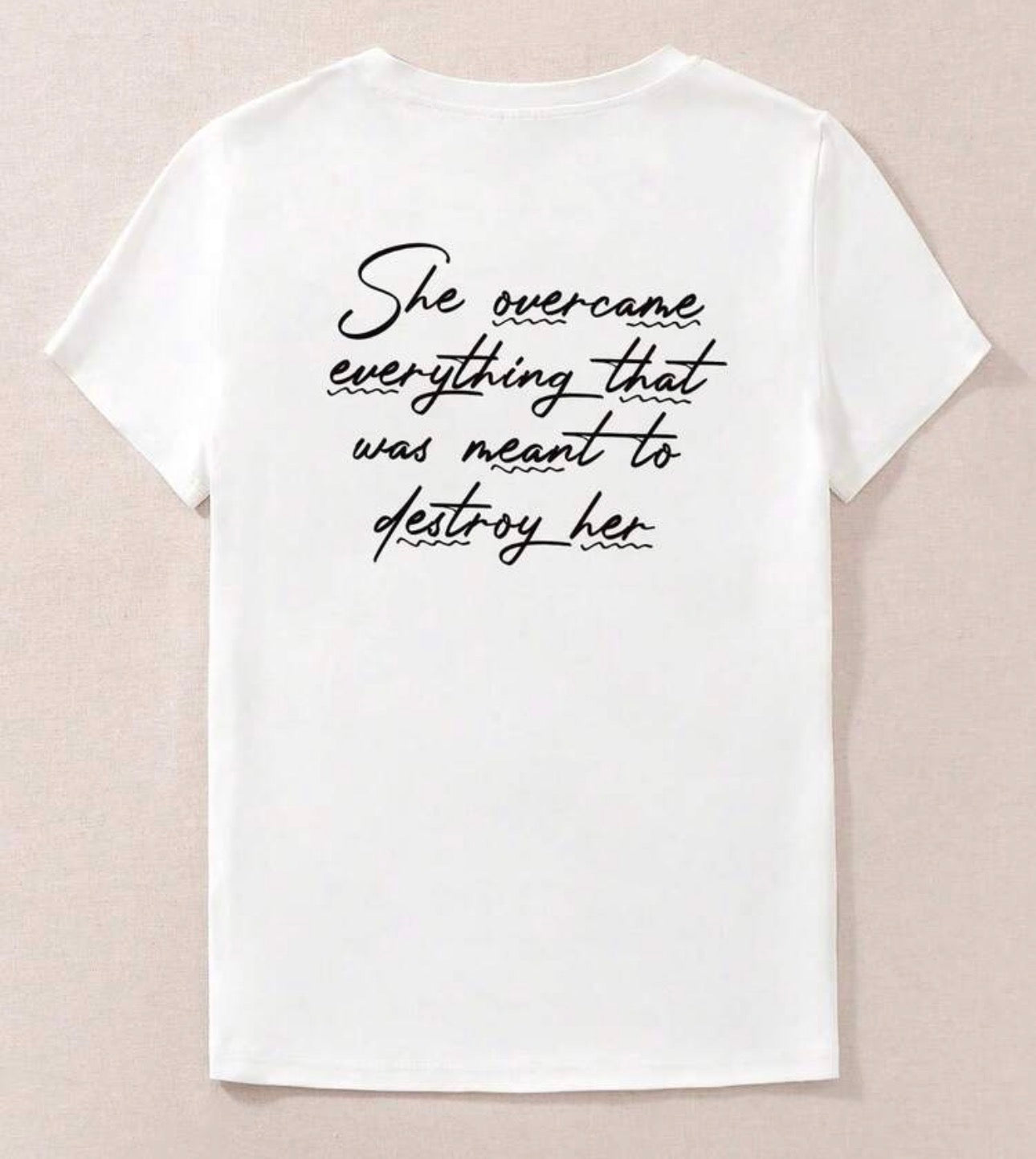 women's letter printed casual t-shirt