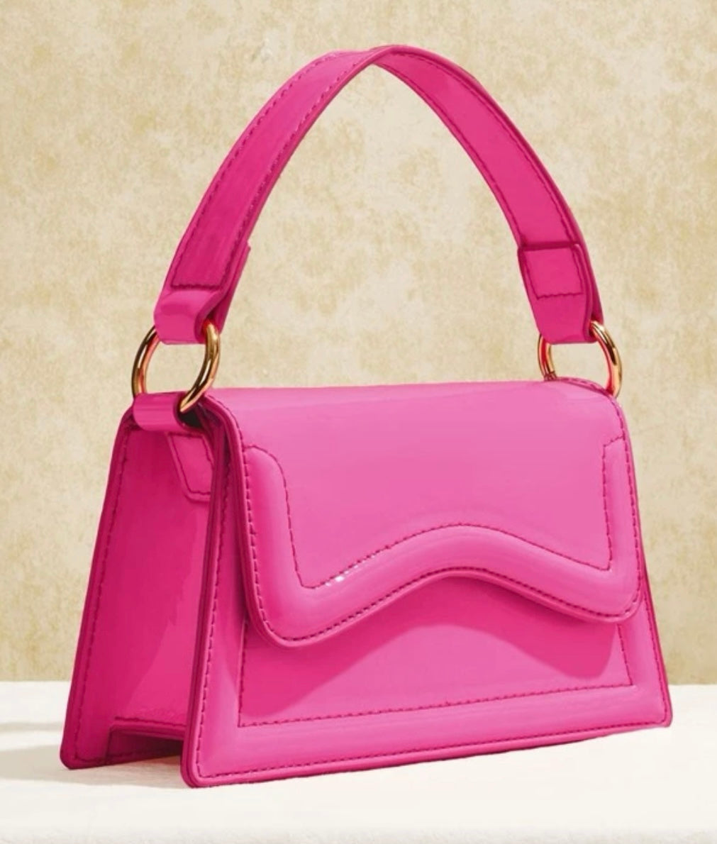 Sxy mini neon pink square bag