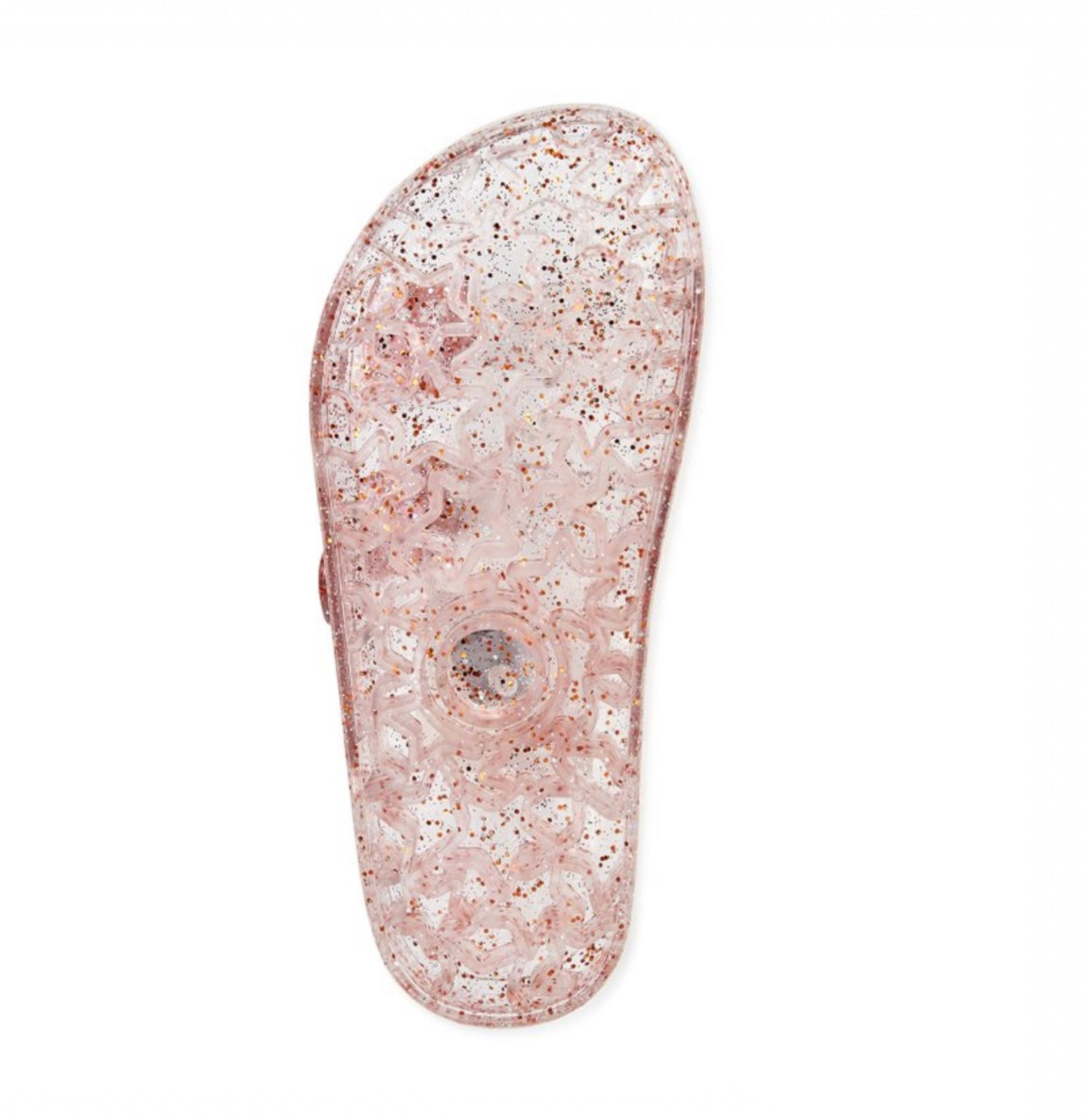 Girls pink glitter jelly sandals
