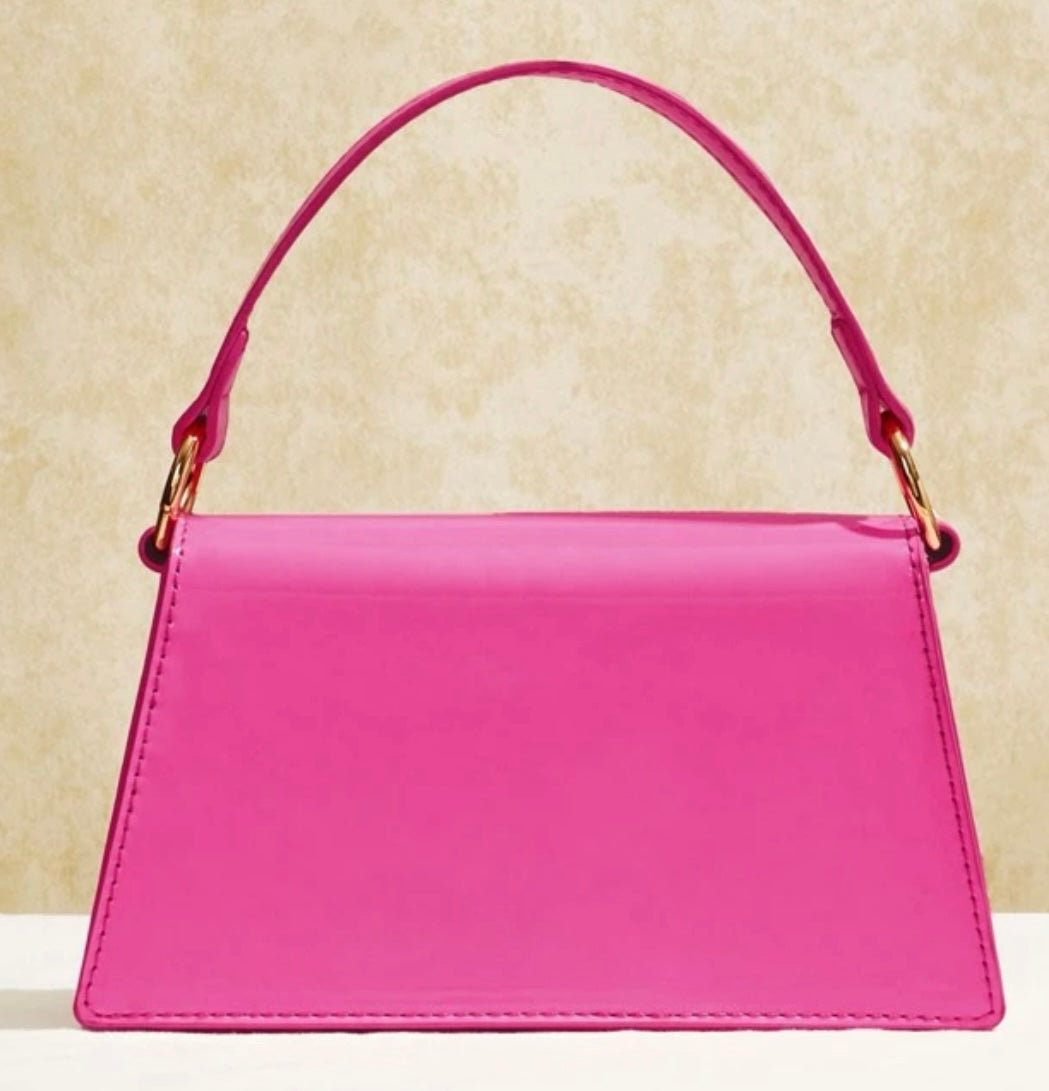 Sxy mini neon pink square bag