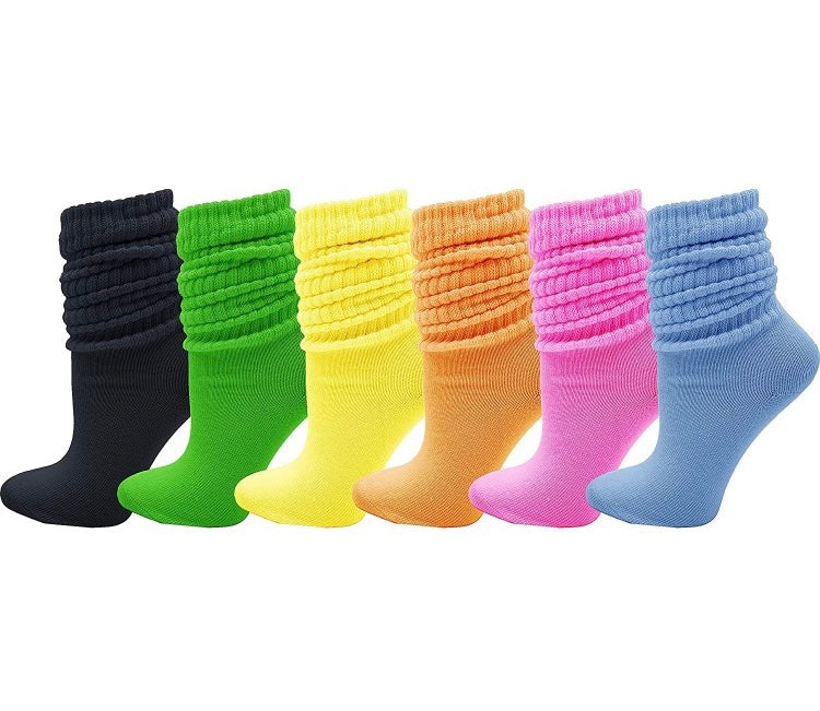 Women's colored spring slouch socks