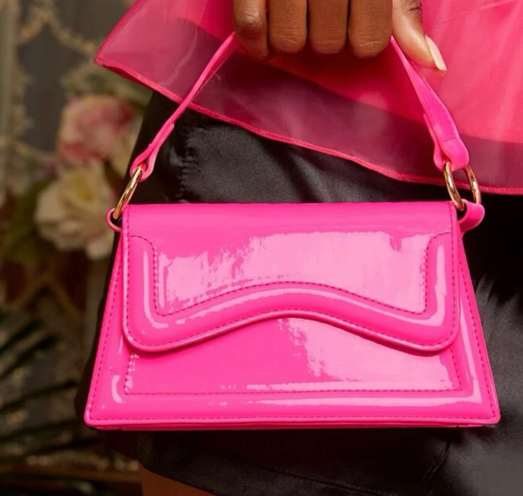 Sxy mini neon pink square bag